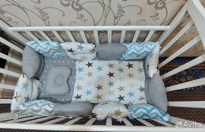 Бортики+подушка+одеяло в детскую кровать