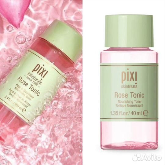 Pixi Rose увлажняющий тоник для лица с розой 40 ml