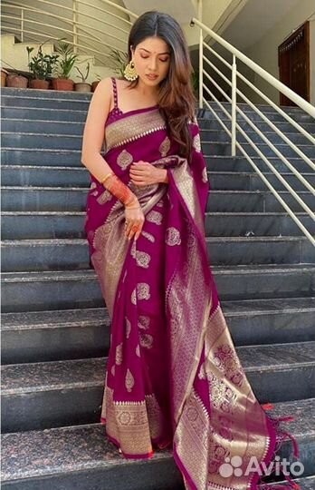 Индийское шелковое сари