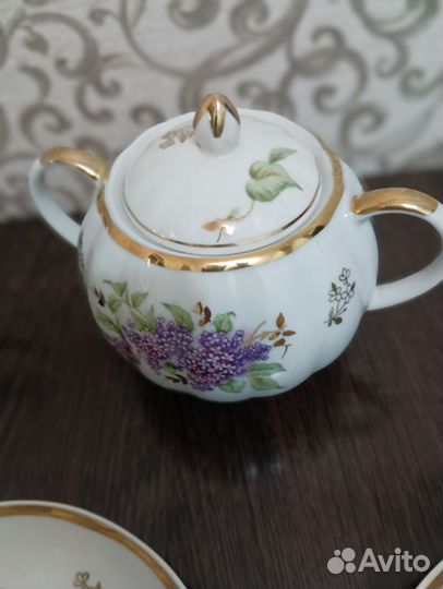 Чайный сервиз Сирень Дулево 1961 год