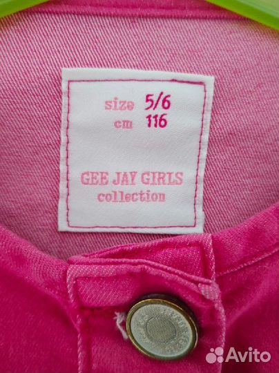 Джинсовая куртка пиджак для девочки