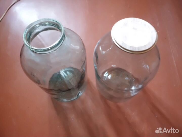 Винтажные стеклянные толстостенные банки 4,4 литра