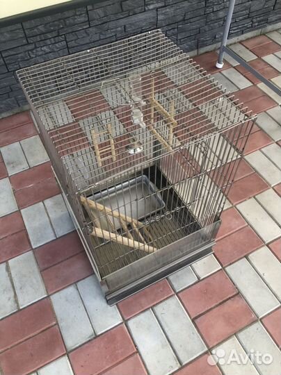 Большая клетка для птиц из нержавейки