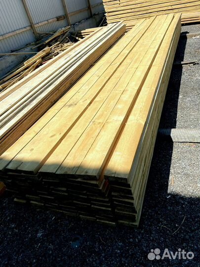 Доска обрезная 25х100х6000мм 1 сорт ГОСТ