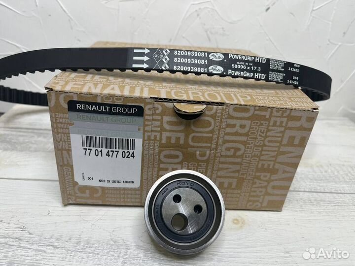 Оригинальный комплект ремень грм Renault К7М