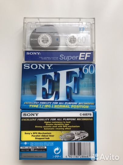 Аудиокассета sony C-60EFB