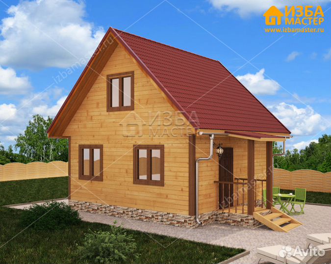 Дом из бруса 6х6 м готовый комплект №53 + монтаж