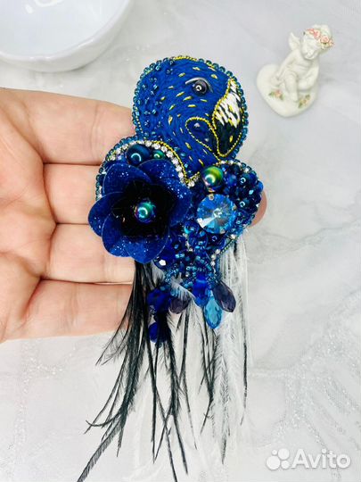 Брошь Ручная вышивка