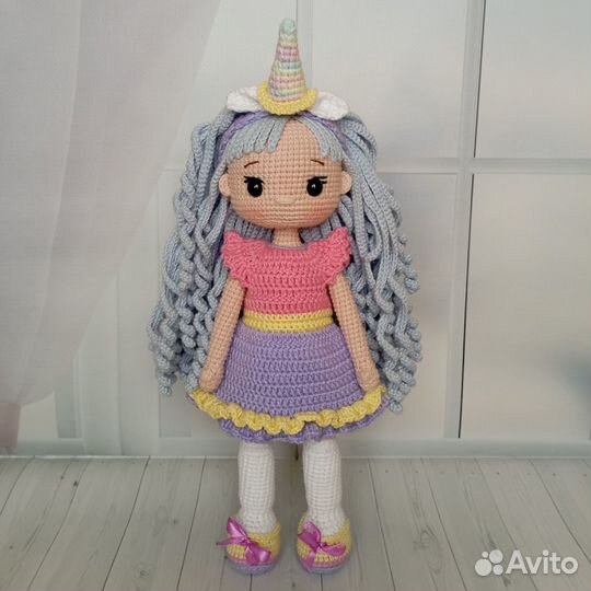 Кукла ручной работы 27 см Вязаная игрушка 