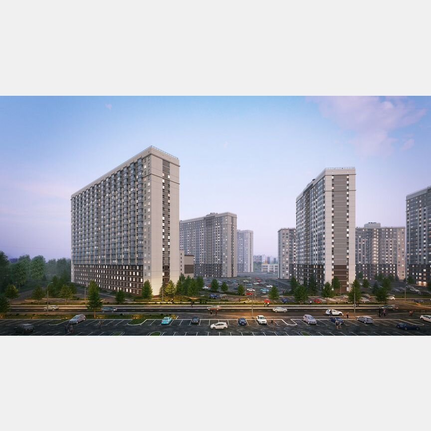 3-к. квартира, 55,3 м², 1/24 эт.