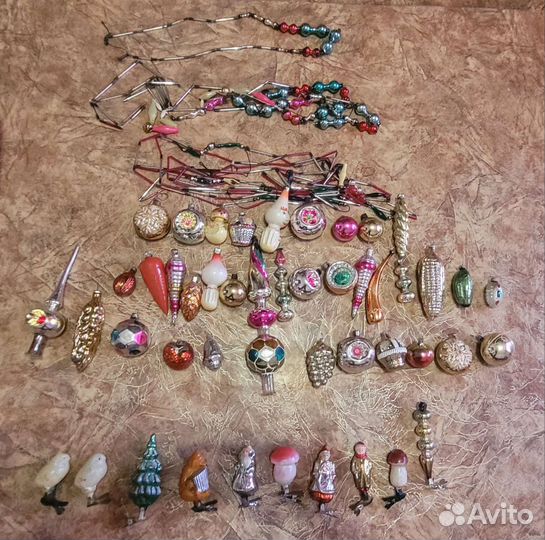 Елочные игрушки СССР на прищепке