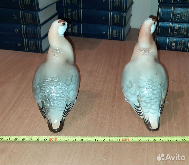 Две статуэтки Куропатка, лфз, фарфор