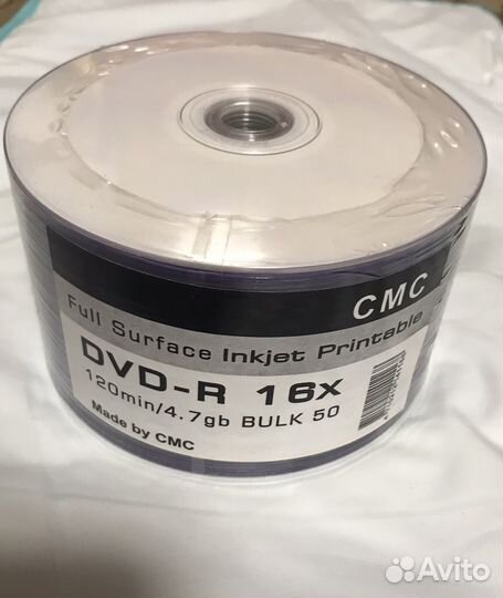 Диски CMC DVD-R 4,7 GB 16x Bulk/50 Full Ink Print