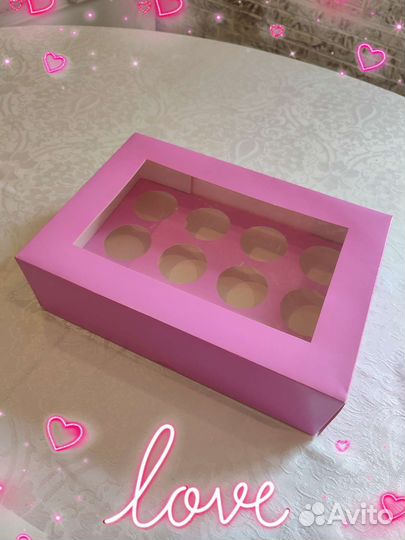 Новые Большие Коробки капкейков пирожных кексов 12