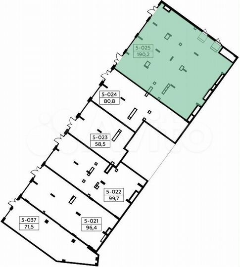 Аренда, торговое помещение площадью 190.2 кв.м