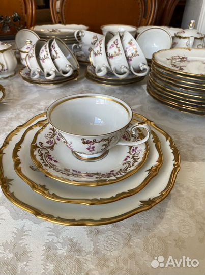 Сервиз антикварный Reichenbach обед + чай + моко