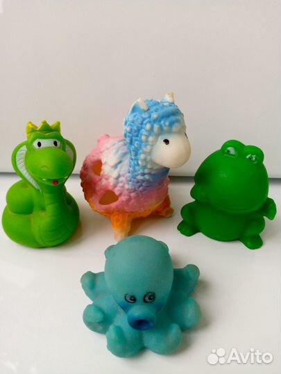 Резиновые миниатюрные игрушки СССР из коллекции