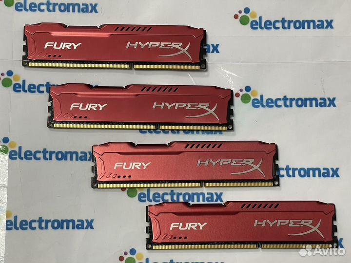 DDR3 16gb Kingston Fury HyperX 1866MHz (4gb x4)