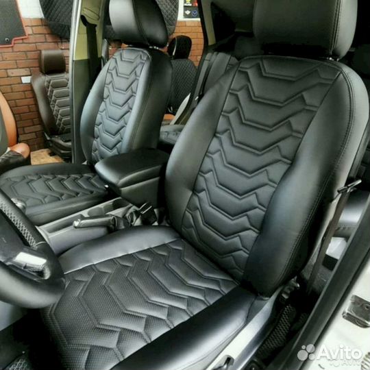 Авточехлы из экокожи Хендай Элантра 7 2020г