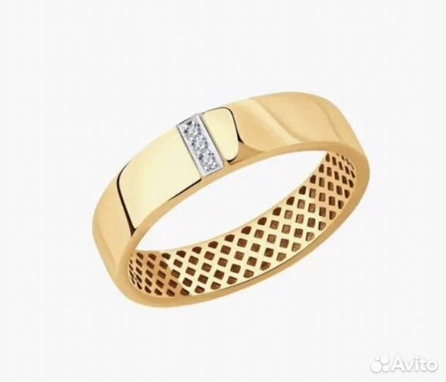 Золотое кольцо с бриллиантом