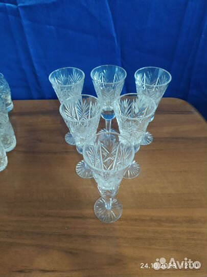 Фужеры хрустальные СССР 18,5 см 6шт
