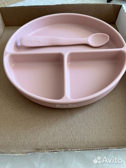 Детская силиконовая тарелочка новая