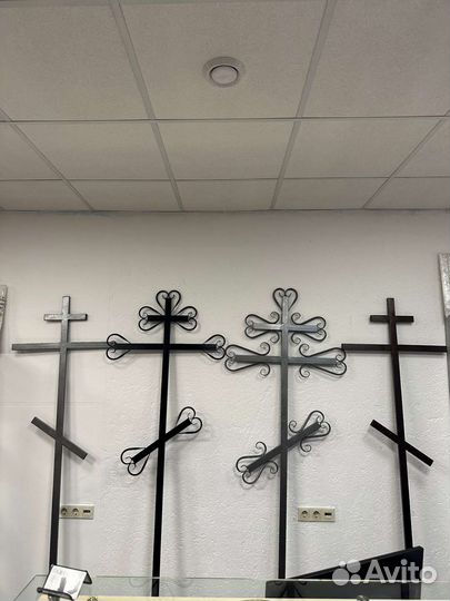 Кресты ритуальные металлические