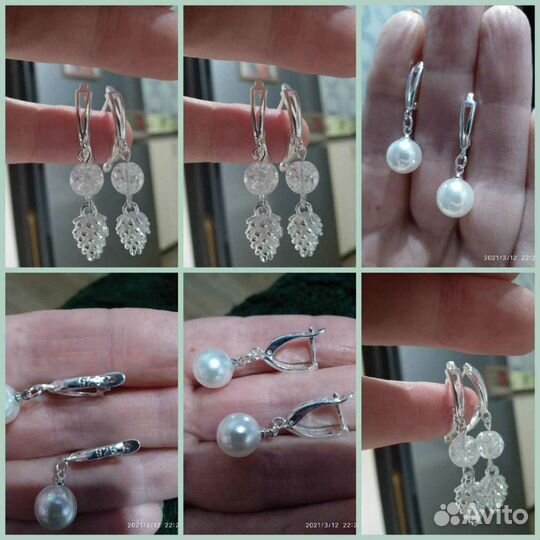 Разные серьги 925