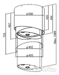 Вытяжка faber 345.0492.593 faber pareo EVO plus