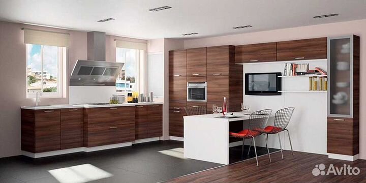 Кухонный гарнитур прямой