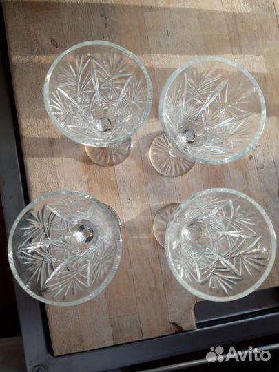 Хрустальные рюмки на ножке СССР, стаканы