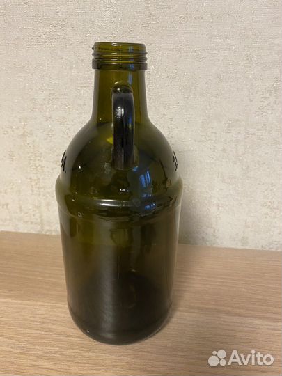 Бутылка декоративная темное стекло 1 л