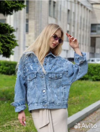 Джинсовая куртка женская 48-50 размер