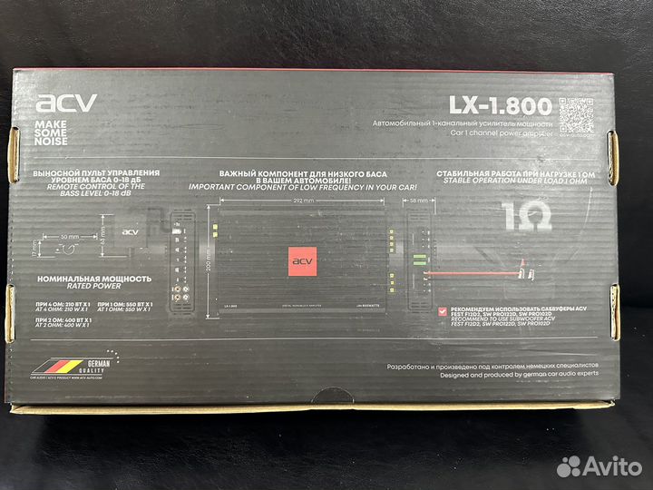 Новый усилитель ACV LX-1.800 моноблок 800w max