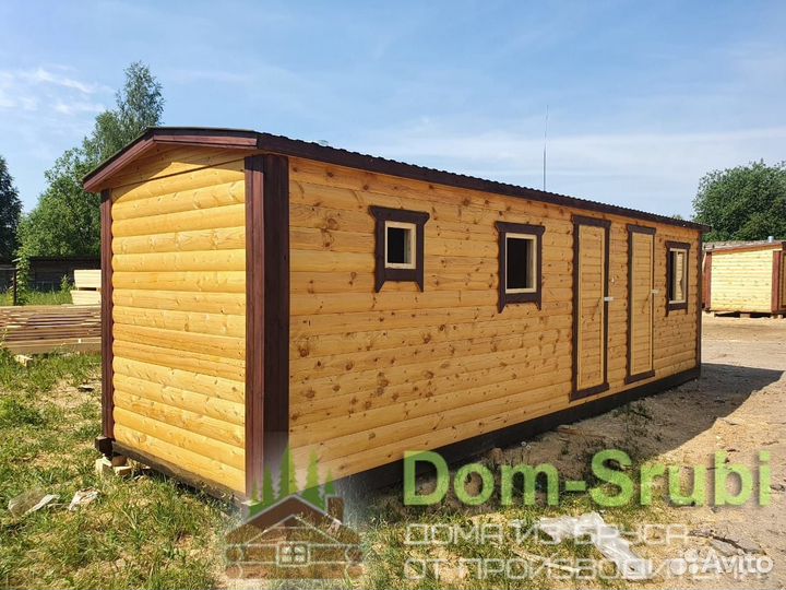 Чухлома. Мобильная баня из бруса бм-9 (2.30х8)