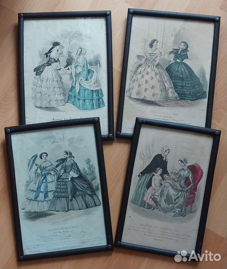 Гравюры. Франция. Парижская мода. 19в