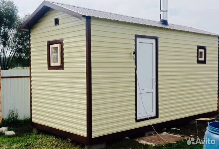 Баня каркасная под ключ 2,4 * 3 метра с установкой