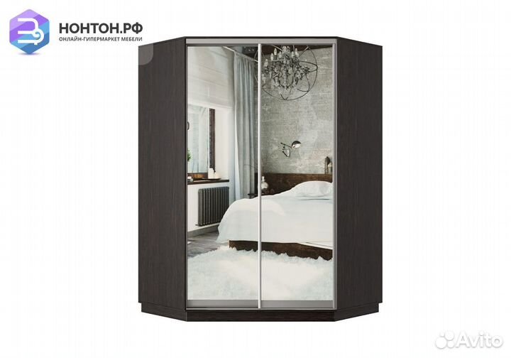 Шкаф-купе угловой двухдверный Гермес венге