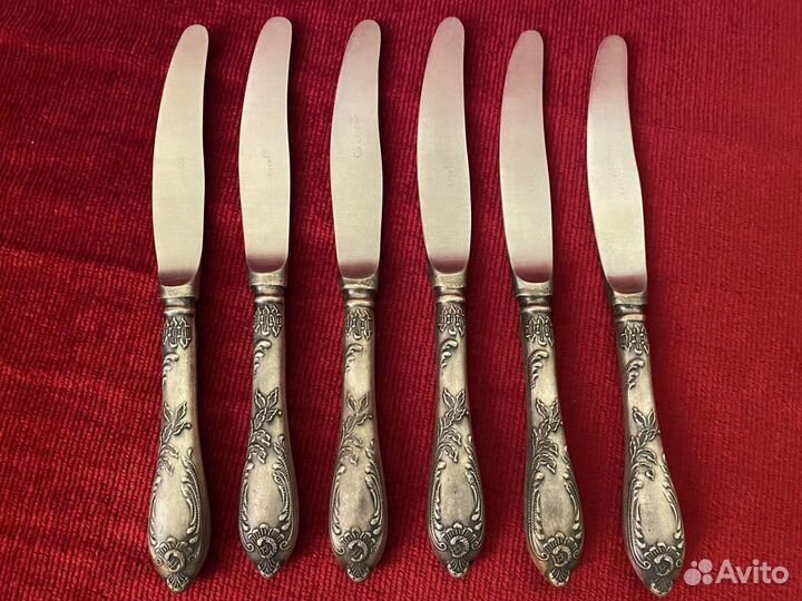 Приборы столовые. Ножи. Мельхиор. СССР