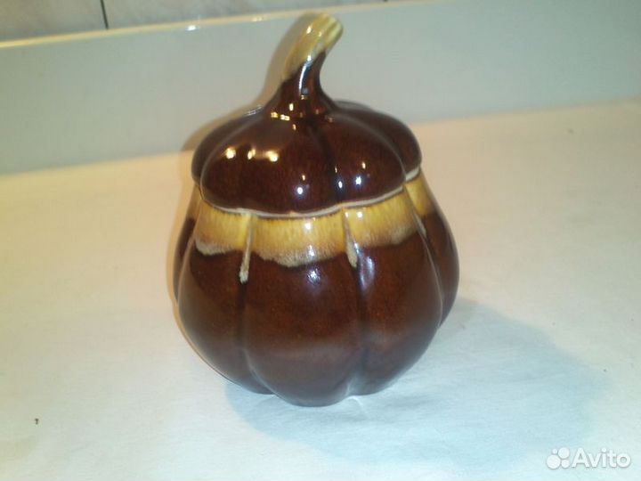 Сахарница в форме тыквы, керамика
