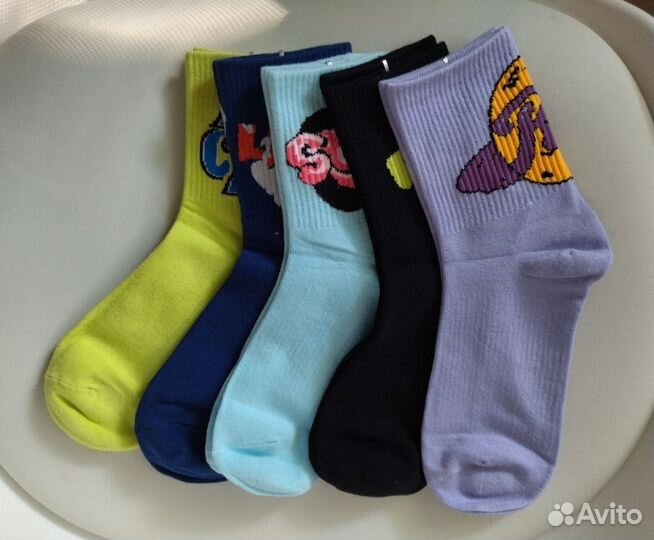 Носки женские с принтом 5 пар