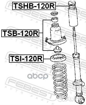 Втулки амортизатора комплект toyota corolla (S