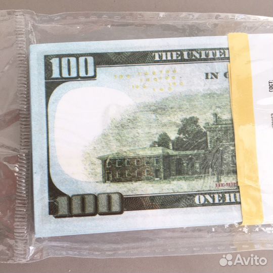 Пачка декоративных купюр 100 долларов 100 шт