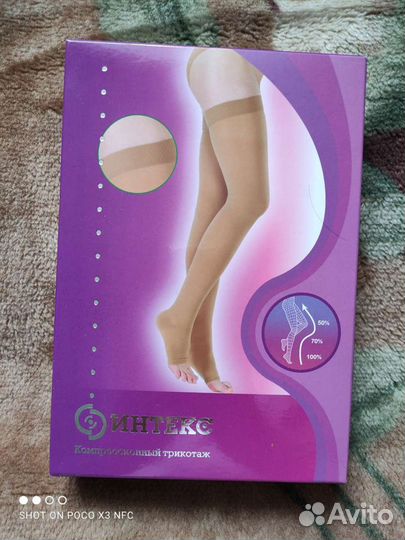 Компрессионные чулки 1 класс новые