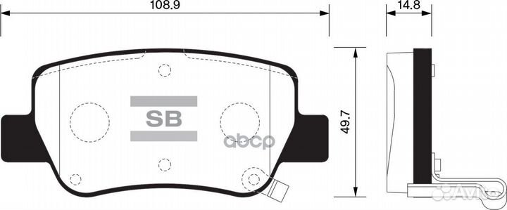 SP1578SNS колодки дисковые задние Toyota Avens