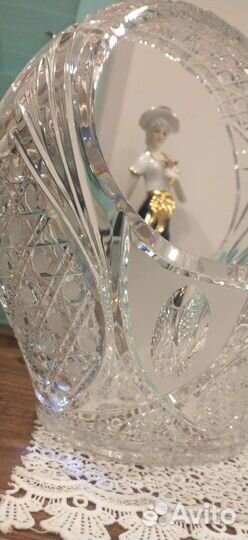 Корзина для фруктов, хрусталь, Богемия
