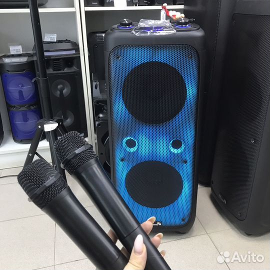 Большая колонка с караоке блютуз 100вт 20-62