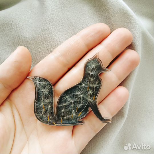 Брошь лиса и подвеска