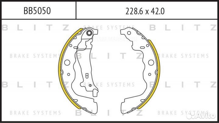 Blitz BB5050 Колодки тормозные барабанные зад