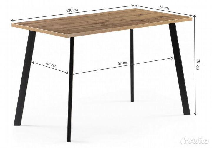 Обеденная группа Эделин темно-серый - дуб вотан